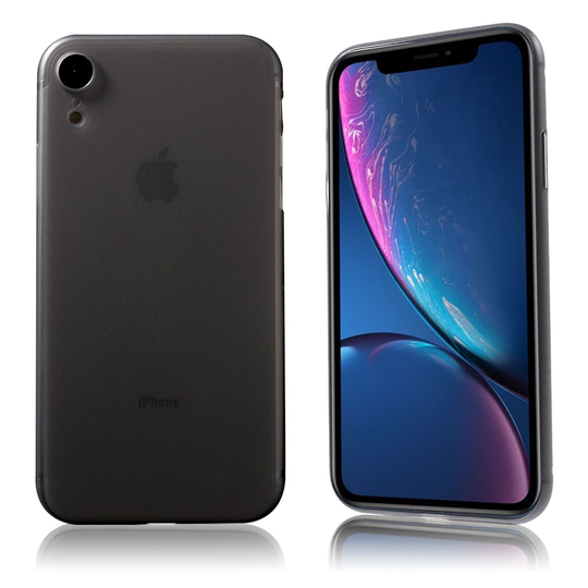 iPhone Xr erittäin ohut matta pintainen kova muovinen takasuoja kuori - Harmaa