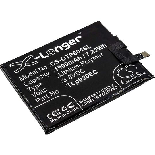 Alcatel One Touch Pop Up One Touch Pop Up LTE Dual SIM OT-6044 akku 1900mAh