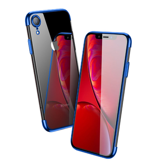 iPhone Xr CAFELE elektrolyytti pintainen pehmeä silikooni muovinen suojakuori - Sininen