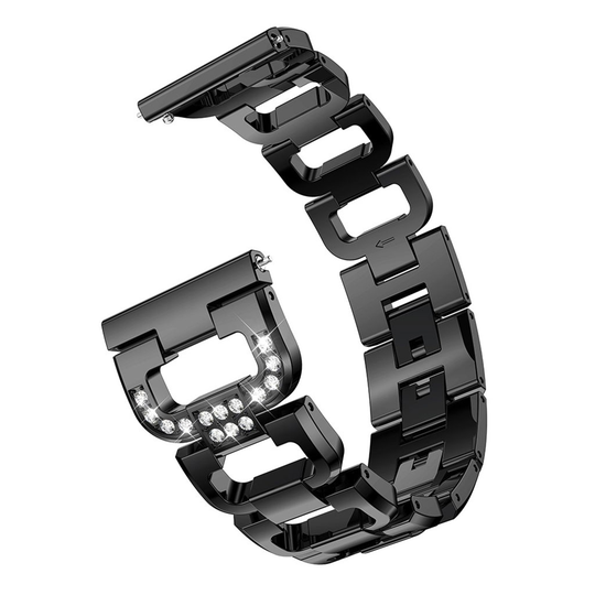 Samsung Galaxy Watch Active D-Shape rhinestone watchband - Black