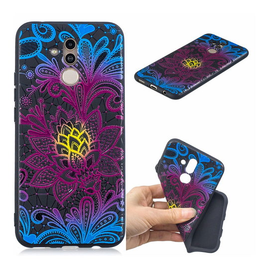 Huawei Mate 20 Lite silikooni muovinen kuviollinen pehmeä takasuoja kuori - Mandala