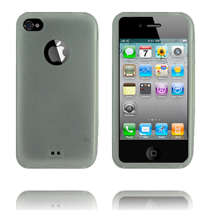 TPU Muovinen Semi-Läpikuultava (Valkoinen) IPhone 4 Suojakuori