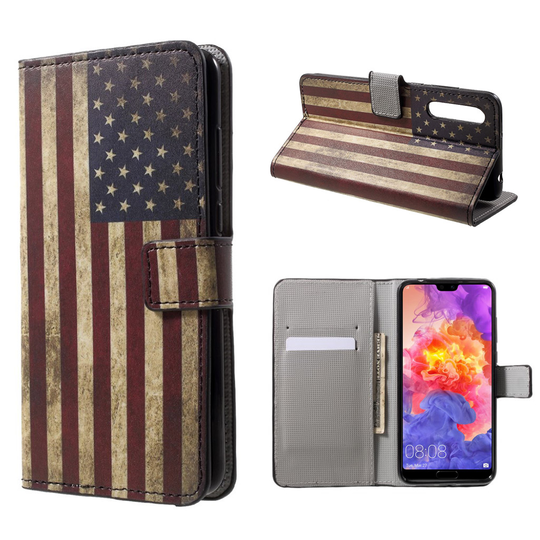 Huawei P20 Pro ainutlaatuinen suojakotelo - USA lippu