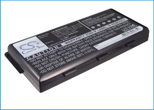 MSI MSI A5000 MSI A6000 akku 6600 mAh - Musta