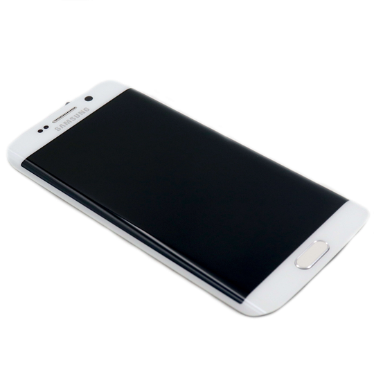 Samsung Galaxy S6 Edge (G925F) Näyttö ja kosketuspaneeli - Valkoinen (Alkuperäinen)