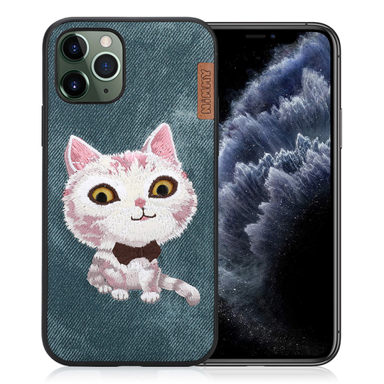Nimmy Big Eyes iPhone 11 Pro Embroidered Cover - Blue