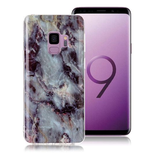 Samsung Galaxy S9 Kuviollinen IMD Pehmeä TPU Takasuoja Kuori - Musta/ Sininen