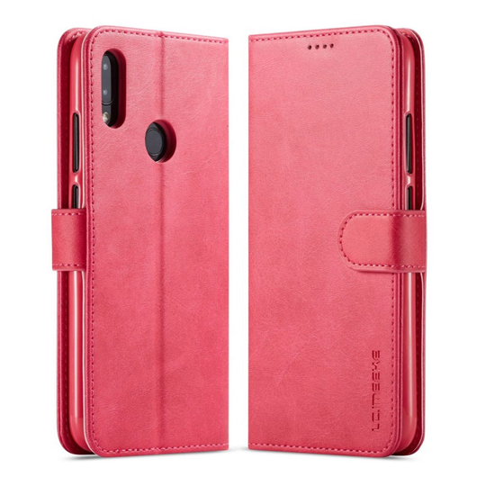 LC.IMEEKE Xiaomi Redmi Note 7 nahkainen suojakotelo - Punainen