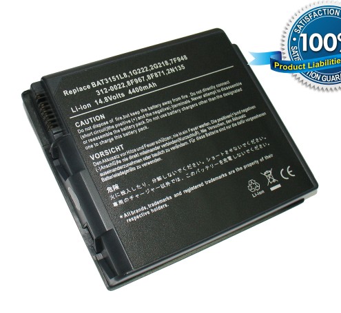 Dell Inspiron 2600 Inspiron 2650 Smart PC100N Winbook N4 akku 4400 mAh - Tumman harmaa
