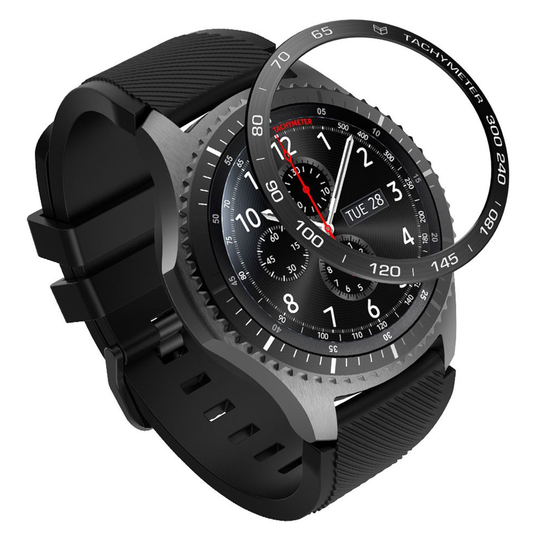 Samsung Gear S3 Frontier stylish unique metal watch frame - Black / White