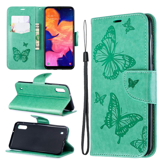 Butterfly Samsung Galaxy A10 kotelot - Vihreä