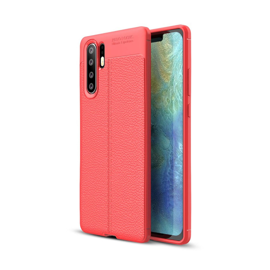 Huawei P30 Pro litsi tuntuinen Suojakotelo - Punainen