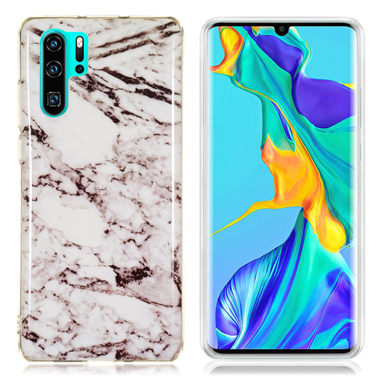 Huawei P30 Pro marmori kuosinen joustava suojakotelo - Malli H