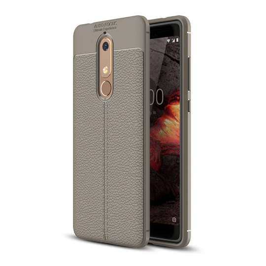 Nokia 5.1 Liitsihedelmän Jyväinen TPU Muovi Takasuoja Kuori - Harmaa
