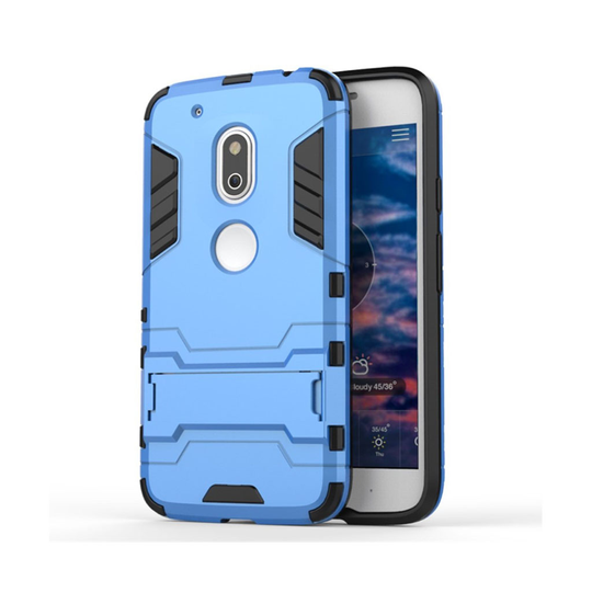 Hårderåde Motorola G4 Play Joustava Hybridi Muovikuori - Vaaleansininen