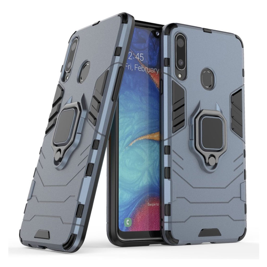 Ring Guard Samsung Galaxy A20s kuoret - Sininen