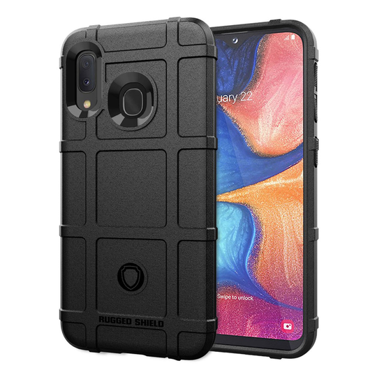 Rugged Shield Samsung Galaxy A20e kuoret - Musta