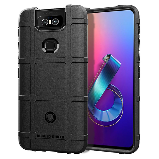 Rugged Shield ASUS ZenFone 6 ZS630KL kuoret - Musta