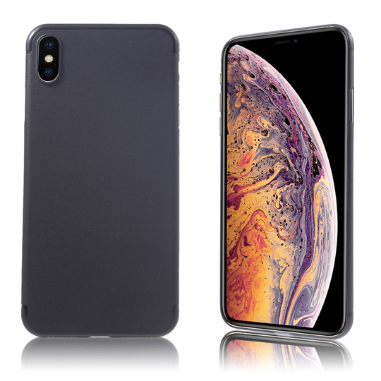 iPhone Xs Max erittäin ohut kova muovinen takasuojakuori - Musta