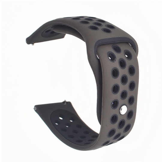 Samsung Galaxy Watch Active two-tone silicone watch band - Coffee / Black