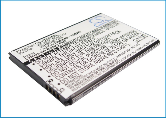 HTC Desire S S510E Saga PG88100 Salsa C510e G15 C510 Rhyme S510b Bliss yhteensopiva akku - 1350mAh