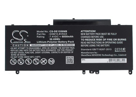DELL Latitude 15 5000 Latitude E5550 Latitude E5550 15.6 akku 6850 mAh"