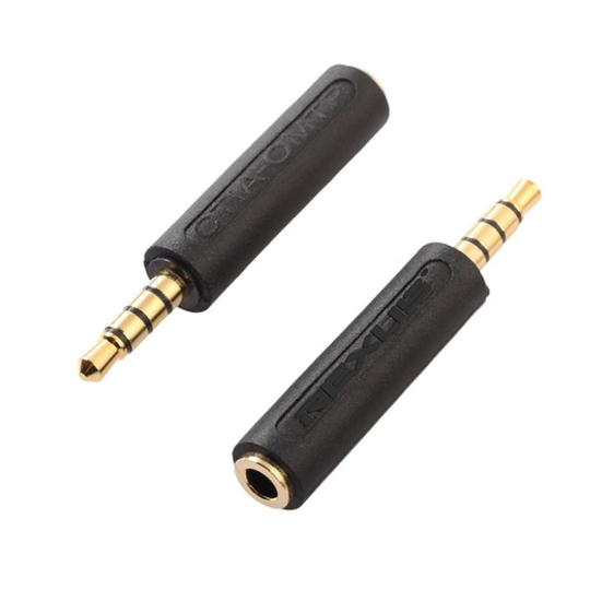 Universal 3.5mm OMTP - CTIA kuuloke adapteri kaapeli urospistoke naaraspistoke Aux-Aux 3.5mm liittimet - Musta