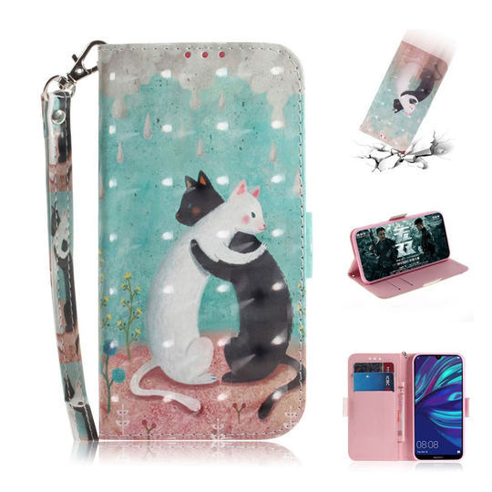 Huawei P30 Lite light spot décor nahkainen suojakotelo - Kaksi Kissaa