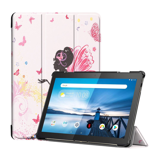 Lenovo Tab M10 tri-fold pattern leather case - Pretty Fairy