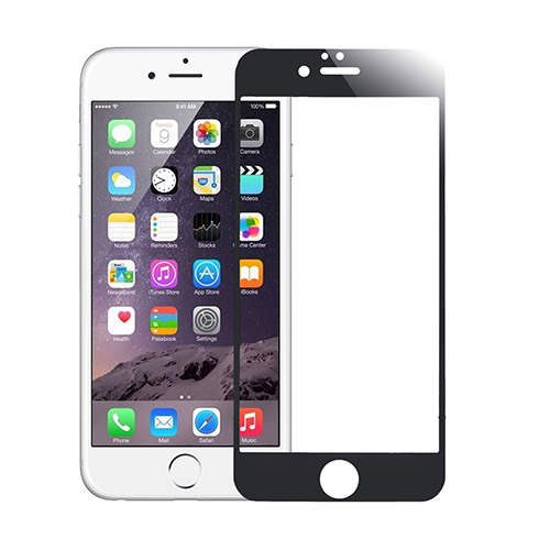 Tempered Glass (Musta) Screen Protector For iPhone 7