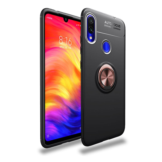Xiaomi Redmi Note 7 rengaspidike suojakotelo - Musta / Punakulta