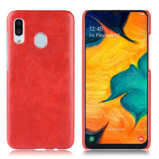 Samsung Galaxy A20e litchi coated case - Red