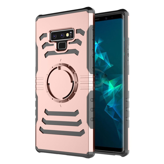 Samsung Galaxy Note9 Iskukestävä Hybriidi Kova Muovi Takasuoja Kuori Magneetilla - Ruusu Kulta