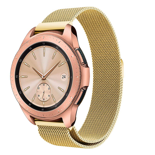 Samsung Galaxy Watch (42mm) milanese stainless watch band - Gold
