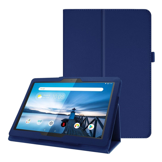 Lenovo Tab P10 litsi nahkainen suojakotelo - Tummansininen