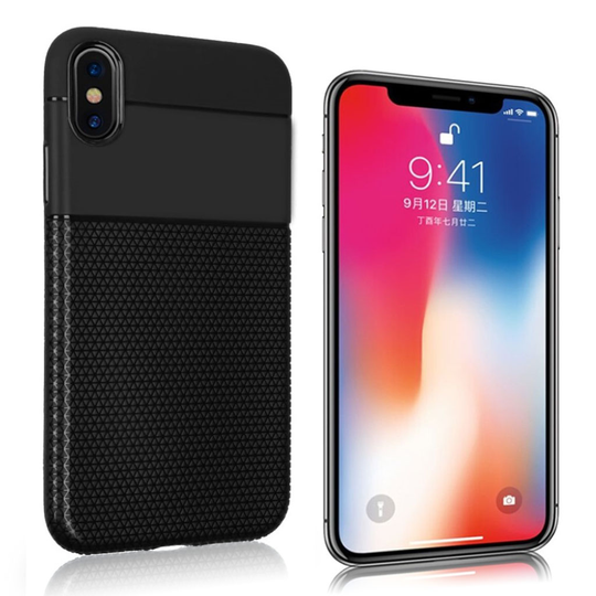 iPhone 9 Ohut Liukumaton Pehmeä Muovinen Takasuoja Kuori - Musta