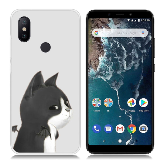 Xiaomi Mi A2 kuviollinen suojakotelo - Ylimielinen Kissa