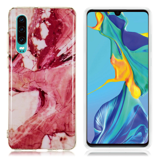 Huawei P30 marmori kuosinen suojakotelo - Malli M