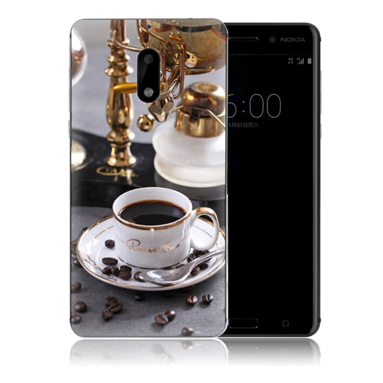 Nokia 6 uniikki suojakuori - Ylellinen kahvikuppi
