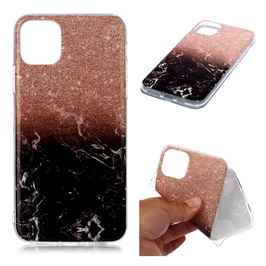 Marble iPhone 11 Pro Max kuoret - Luumu / musta marmori