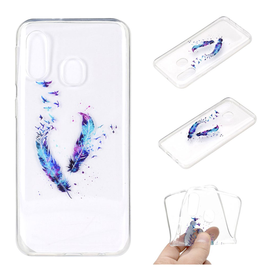 Samsung Galaxy A40 pattern case - Feathers