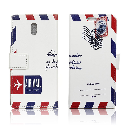 Samsung Galaxy J5 (2017) vintagetyylinen nahkakotelo - Retro postimerkki