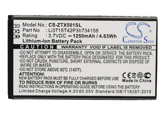 ZTE Score M X500M akku 1250 mAh
