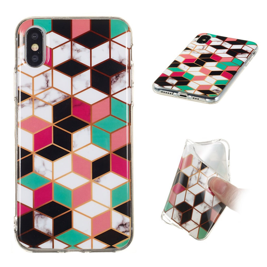 iPhone XS marmori kuosi Suojakotelo - Malli D
