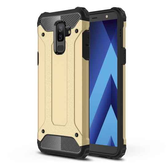 Samsung Galaxy J8 (2018) Armor Guard TPU ja PC Hybriidi Takasuoja Kuori - Kulta