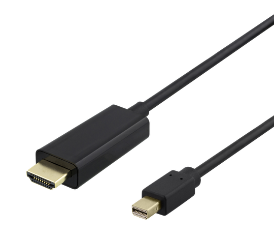 MiniDisplayPort To HDMI Cable, 4K UHD, 1m, Black
