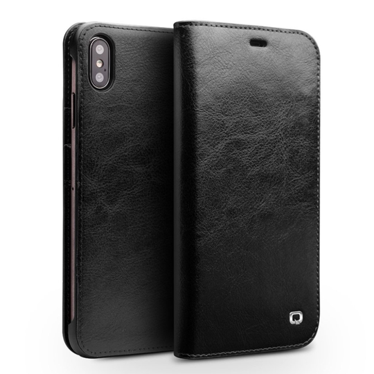 QIALINO iPhone Xs Max genuine cowhide case - Black