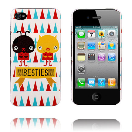 Cute Cartoon (Mustat & Keltaiset Muurahaiset) iPhone 4/4S Suojakuori