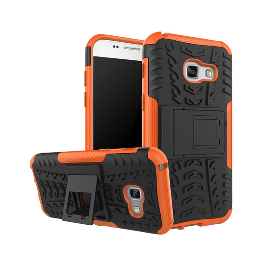 Samsung Galaxy A3 (2017) Liukumaton Hybridi Kuori - Oranssi