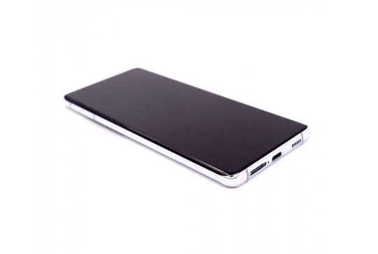 Samsung Galaxy S21 Ultra Näyttö rungolla (ilman kameraa) - Harmaa / Silver (Alkuperäinen)